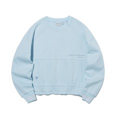 우먼스 로고 크롭 맨투맨 L블루 ITY1TM51ALB_CC