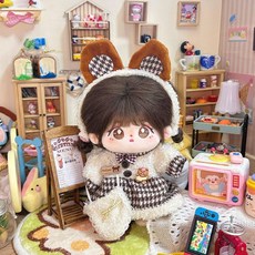 20cm 인형 인형옷 잠옷 공주 아이돌 의상 드레스 솜인형옷 귀여운 로리타 솜깅이 솜인형, 치즈 야옹 바삭
