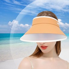 썬캡 창큰모자 여성 나들이 돌돌이 햇빛가리개