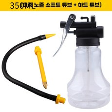 투명 플라스틱 소재 수동 보충용 긴노즐 주입통, 단일 모델, 6_이중입구투명기름병350ml