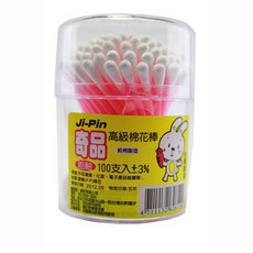 Ji-Pin 高級棉花棒 純棉製造, 1個, 100入