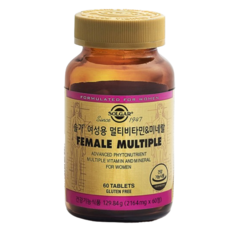 솔가 여성용 멀티비타민 미네랄 194.76g + 쇼핑백, 60정, 1개