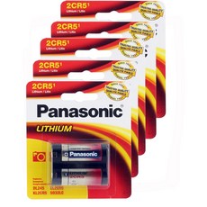 파나소닉 리듐배터리 [2CR5] 6V 1300mAh 1개입 1개 건전지, 5개