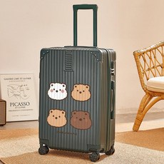 테디베어 20인치 캐리어 보스턴백 무늬 여성용 루즈벨트 캐리어형 바퀴형 물방울 기내용