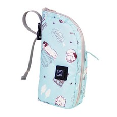 용 먹이 병 가방 USB 우유 병 절연 슬리브 모유 병 히터 야외용 간호 병 히터, 24cmx14cmx11cm, 옥스퍼드, 파란색, 1개