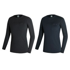 Macci 網眼圓領夏季長袖涼感T恤 工作服登山服上衣 大尺碼 2件組