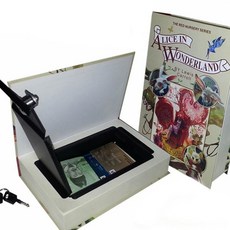 소설책금고 비밀 이상한나라의 엘리스 소형 돈통 선물 보관함 캐쉬박스 사무실 회사 지폐