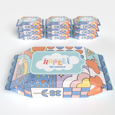 해피아이 휴대용 물티슈, 10개, 20매, 50g