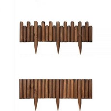 부식방지 탄화플라스틱 화단경계목 울타리 삽입형 브러시 오일 평형 평머리형 10x120cm, 브러시 오일 삽입형 평머리형 60x120cm