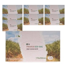 휴홈 사탕수수 위생백, 8개, 100개, 중(M)