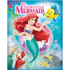 디즈니 인어 공주 아리엘과 친구들 부드러운 담요 실크 101.6cm x 127cm(40x50인치)