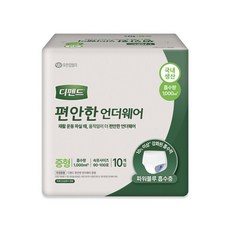 디펜드 편안한 언더웨어 중형 요실금 성인용 남여공용 팬티형 기저귀 99%냄새억제효과, 10, 1개