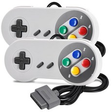 2.4GHz 무선 SNES 스위치 온라인 컨트롤러 및 USB 수신기 스위치스위치 OLED PC 맥 OS 안드로이드 스팀 라즈베리 파이 충전식 플러그 앤 플레이 2개 세트 보라색, Wired Gray / Purple