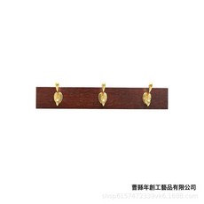 DFMEI 松木衣帽架掛鉤 家用進門玄關創意掛衣鉤 胡桃木色浴室壁掛晾衣架, 1個, 胡桃木3勾:如圖