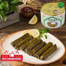 Halal Beef and Rice Stuffed Grape Leaves DOLMA 할랄 소고기와 밥을 넣은 포도잎말이, 3개, 350g