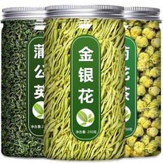 인동덩굴국화차 열을 내리고 해독하는 민들레 정품 공식 플래그십 스토어 특별 들국화 열을 내리다, 대캔 3캔 인동덩굴(250g) + 국화(250, 250g, 1개, 1개