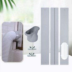이동식 에어컨 창문칸막이 자바라 배기 칸막이, R. 67.5cm 일체형 배출구 패널, S. 67.5cm 외부 내부 패널