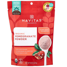 Navitas 유기농 석류 파우더 226.8g (8온스) 백 45회 분량 — 유기농 GMO 프리 냉동 건조 글루텐 프리, 1개, 227g