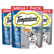템테이션 고양이 헤어볼 컨트롤 스낵 간식, 닭고기맛, 130g, 3개