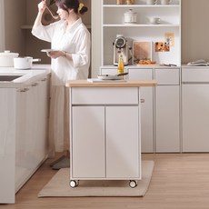 윌로우 케이트 가로 752 높이 850 도어형 이동 조리대, 내츄럴