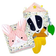 돌아기 손끝감각 발달놀이용 바스락 촉감헝겊책 2종 집콕놀이 헝겊완구 촉각놀이, 1세트, 혼합색상