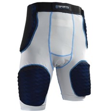 Sports Unlimited 5 패드 통합 남성용 풋볼 거들 2.0 - 패드 포함 남성용 성인용 축구 거들 - 농구 라크로스 기타 스포츠용 패딩 압축 반바지