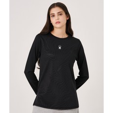 스파이더 SPYDER 여성 컨투어 패턴 긴팔 티셔츠 SPKFCNRL253WBLK