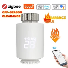 Tuya ZigBee3.0 스마트 TRV 라디에이터 액추에이터 밸브 온도 조절기 알렉사 구글 홈 지원, ME167, ME167