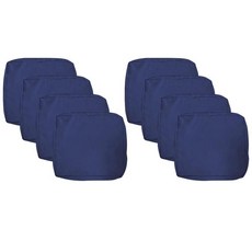 VAKADO 야외 파티오 가구 의자 쿠션 교체 커버 4개 세트 방수 호박 장식 케이스 벤치 정원 현관 소파 텐트 (61cm x 61cm 10.2cm 10.2cm(24인치 105, 다크 블루, 24" x 24" (Pack of 8)