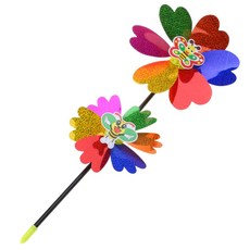 컬러풀 시퀸스 풍차 윈드 스피너 홈 가든 야드 장식 장난감, 사이즈 이미지 참고, 1세트, 다중