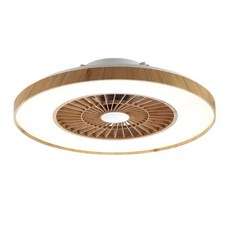 【XINGMU 興沐】北歐原木日式風扇燈吸頂燈 六檔風速 APP遙控 三色光 臥室書房靜音, 原木色60CM-三色光-遙控