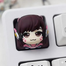 힐링플러스 오버워치 3D 기계식 키캡, 일반형, 이미지색상, 2.D.Va 디바