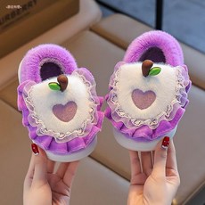 兒童棉鞋秋冬季女童中式保暖防滑一腳蹬棉拖鞋