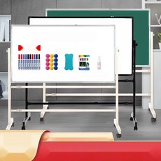 자석 보드판 스탠드형 이동식 화이트보드 대형 칠판, 6. 싱글파이프 (단면), 80x100cm