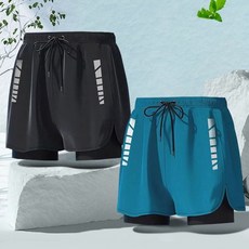 ST 남자 투인원 수영복 반바지 빅사이즈 와이드 팬츠 비치웨어 하의