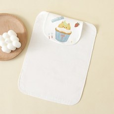 4層純棉柔軟透氣吸汗巾, 1個, 冰淇淋小貓,【24x32cm】【0-4歲】