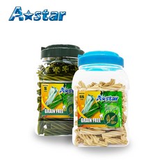 ASTAR 無穀亮白桶裝810g 漩力淨牛奶薑黃潔牙棒, 1個, 多效螺旋五星(SS)