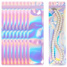 소규모 비즈니스용 펜 포장 백 100개 펜용 재밀봉 가능한 호일 파우치 백 홀로그램 지퍼락 냄새 방지 보관 가방 립글로스 주얼리 화장품 캔디 포장용 6.1 x 22, 소규모 비즈니스용 펜 포장 백 100개, 펜용 재밀봉