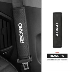레카로용 가죽 카시트 벨트 보호 패드 어깨끈 커버, 1개, 3. black-1PCS