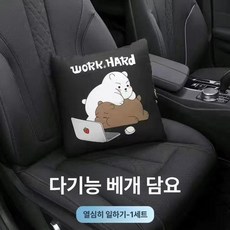 차량용 겸용 두꺼운 이불 베개 겨울용 투인원 쿠션 담요