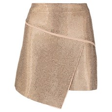 안드레아다모 크리스털 장식 비대칭 랩 스타일 스커트