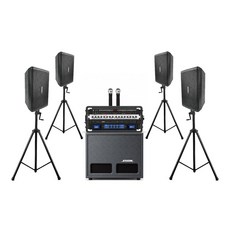 BOK 4U4450 專業級移動式PA 15吋音響組, 黑色, 4U4450專業級戶內外移動式 PA 15 吋音響組