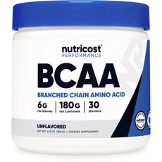 Nutricost BCAA 無味, 1個, 180g