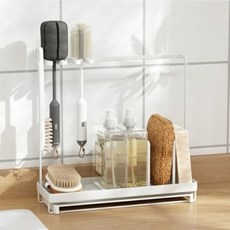 살림살림 올인원 주방용품 거치대 블랙 설겆이 주방용품거치대 수세미선반