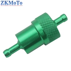 7.5mm 오토바이 CNC 알루미늄 연료 필터 (KEWS KTM 야마하 가와사키 스즈키 혼다 ATV 49cc 용), 01 녹색