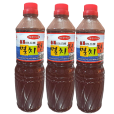 남해 감칠맛 국내산 멸치젓 진젓국, 570g, 3개