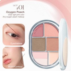 JUDYDOLL 6-in-1 페이스 팔레트 아이섀도우 컨투어 블러셔 하이라이터 매트 & 쉬머 올인원 메이크업 다용도284695, 1개