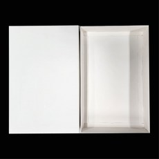 종이 케이스 선물상자 크래프트 포장박스 직사각 34cm 화이트 10개 뚜껑 답례품 쿠키 상자, 10