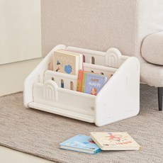 베네베네 유아 아기 쁘띠 레인보우 미니 전면 책장 정리함, 3단, 화이트