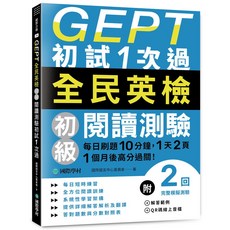 GEPT 全民英檢初級閱讀測驗初試1次過, 初級閱讀測驗初試1次過